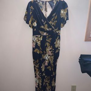 Navy Floral jumpsuit